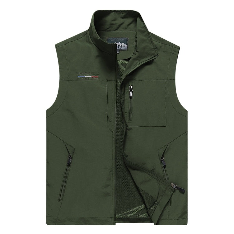 Men Sleeveless Stand Collar Loose Vest Multi-pockets Vest, M, L, XL, XXXL, XXXXL, 5XL, 6XL, XXL