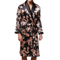 Men Long Paragraph Silk Pajamas(Color:Grey Size:XXXL), L, XL, XXL, XXXL