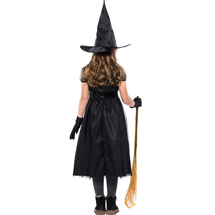 Black Gauze Little Witch Costume, Halloween Cosplay Witch Costume, S, M, L