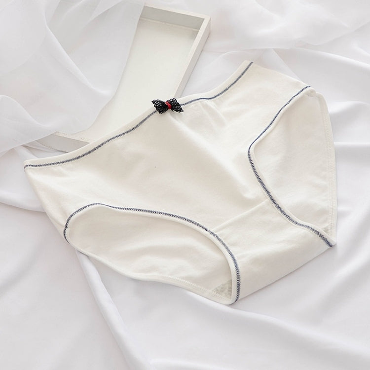 Bowknot Morandi Simple Girly Cotton Panties, M, XL, XXL, L