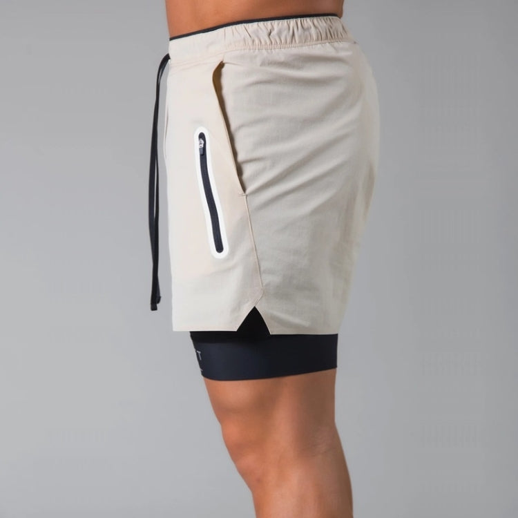 LYFT Loose Double Layer Quick-drying Fitness Shorts For Men, M, L, XL, XXL, XXXL